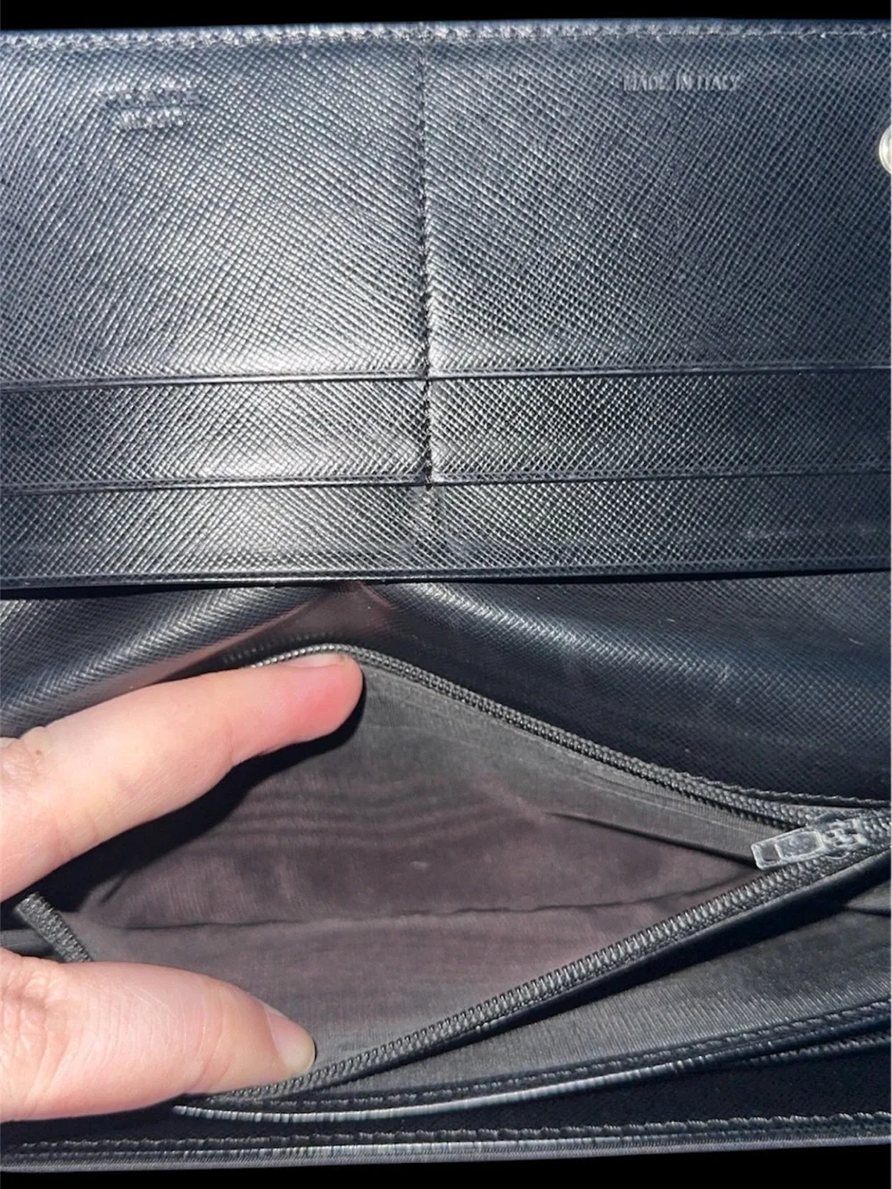 Authentic Prada Black Tessuto Nylon Wallet - Black